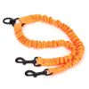 Pet Dog Double Leashes - No Tangle Dog Leash Coupler; Comfortable Shock Absorbing Reflective Bungee Lead for Nighttime Safety; Dual Dog Training Leash